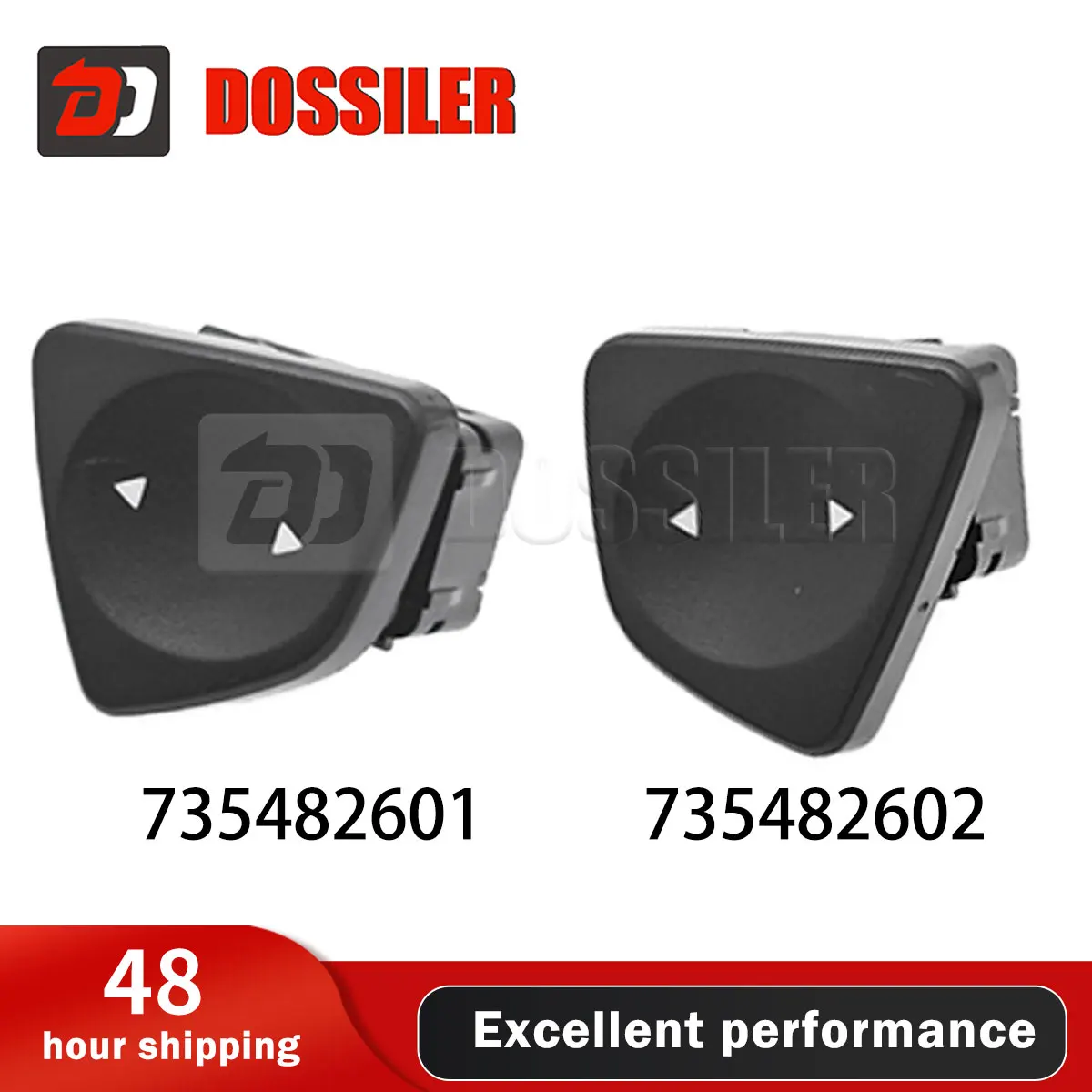 735482602 735482601 Dossiler For Fiat 500 2007 On Panda 2004 Left&Right Window Control Switch Single Button  100179220 100179221