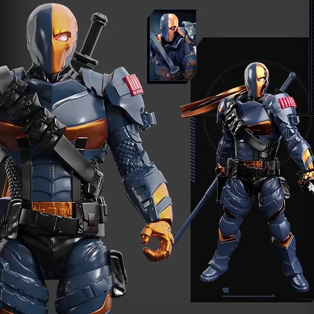 Batman Arkham Knight Soldado Móvel Patchwork Action Figure Arranjo, Caixa cega