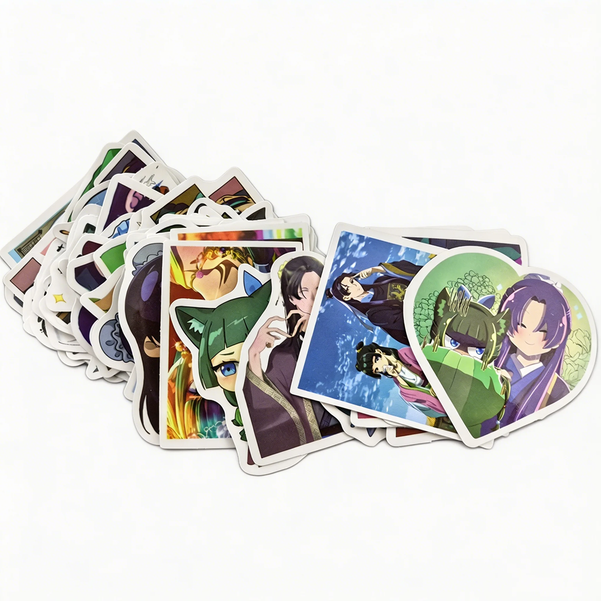 60Pcs The Apothecary Diaries Anime Stickers, Maomao Jinshi Cartoon Vinyl Decals, Waterproof Stickers for Journal Phone Laptop Su