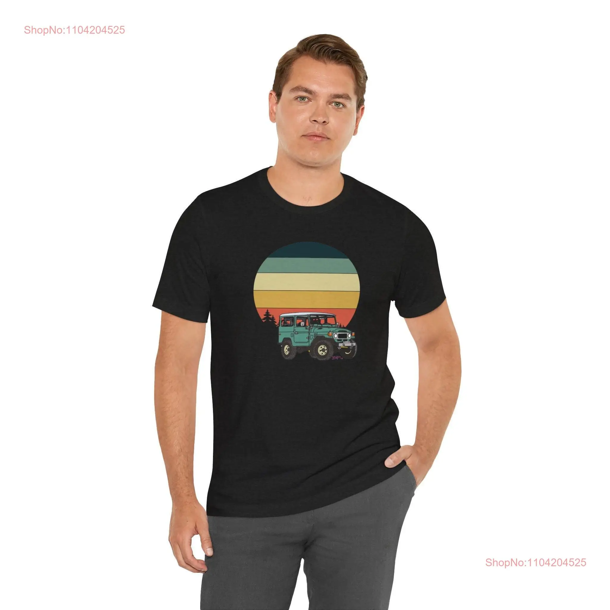 FJ40 Land Cruiser Sunset T Shirt For Men Reefmonkey Brody Plourde long or short sleeves