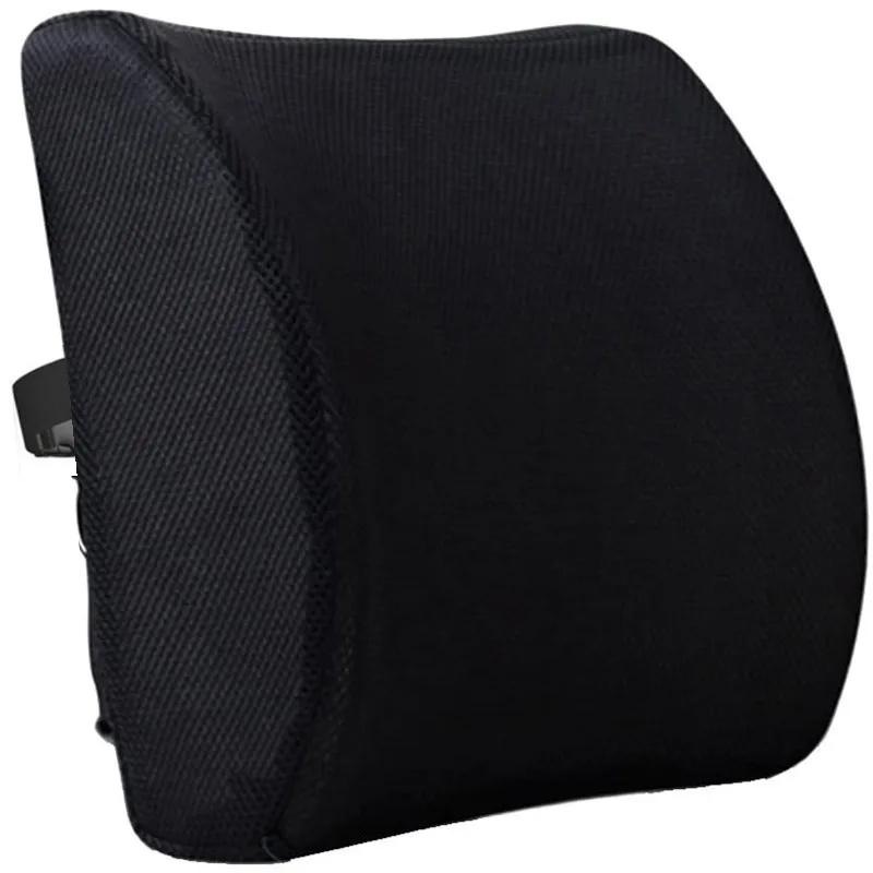 Car Lumbar Support Cushion Memory Foam Waist Pillow 2 Color Auto Seat Back Cushion for Car Chair Home Office Relieve Pain