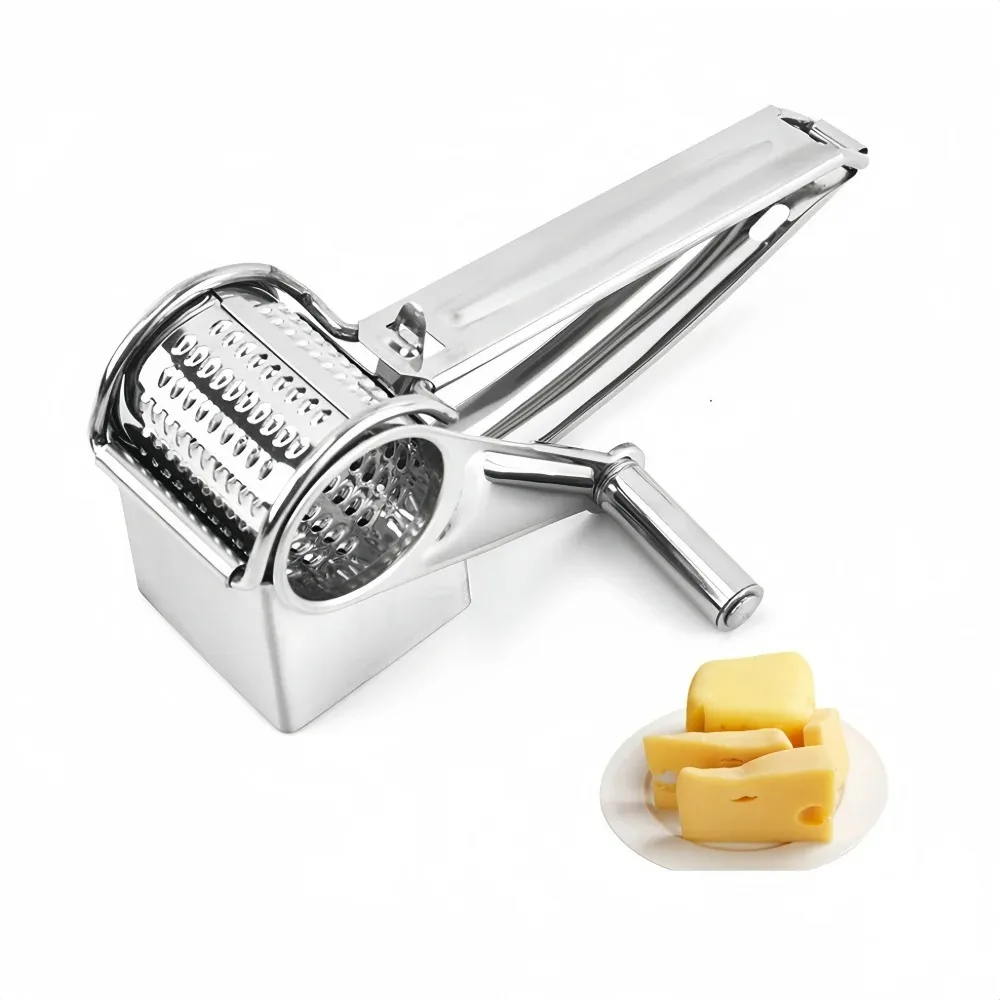 1 Set Stainless Steel Cheese Slicer Hand Cranked Rotating Cheese Slicer Multifunctional Creative Cheese Slicer Accessories