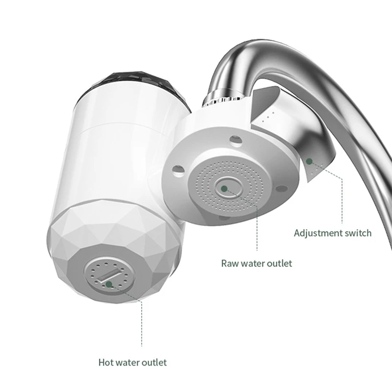 Электрический водонагреватель с дисплеем температуры для кухни, мгновенный нагрев, кран, нагреватель, безрезервуарный водонагреватель, вилка европейского стандарта