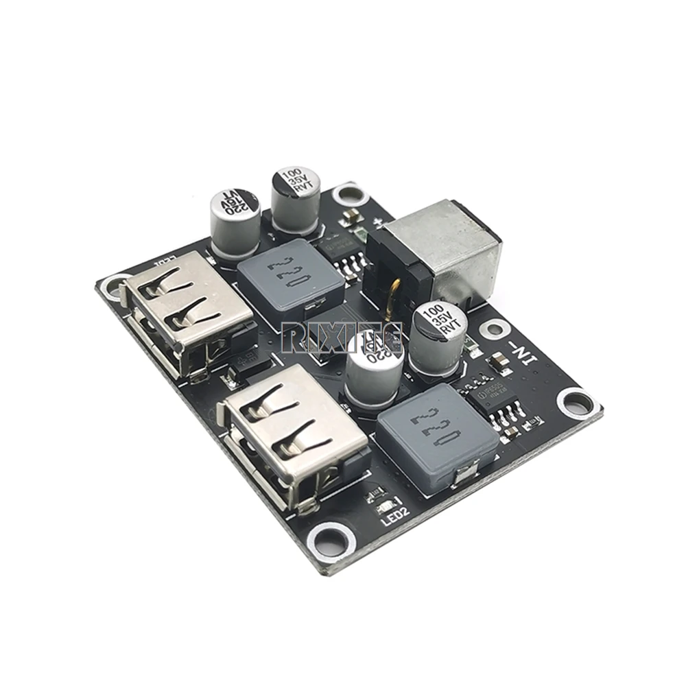 USB QC3.0 QC2.0 USB DC-DC Buck Converter Charging Step Down Module 6-32V 9V 12V 24V To Fast Quick Charger Circuit Board 5V 2Way