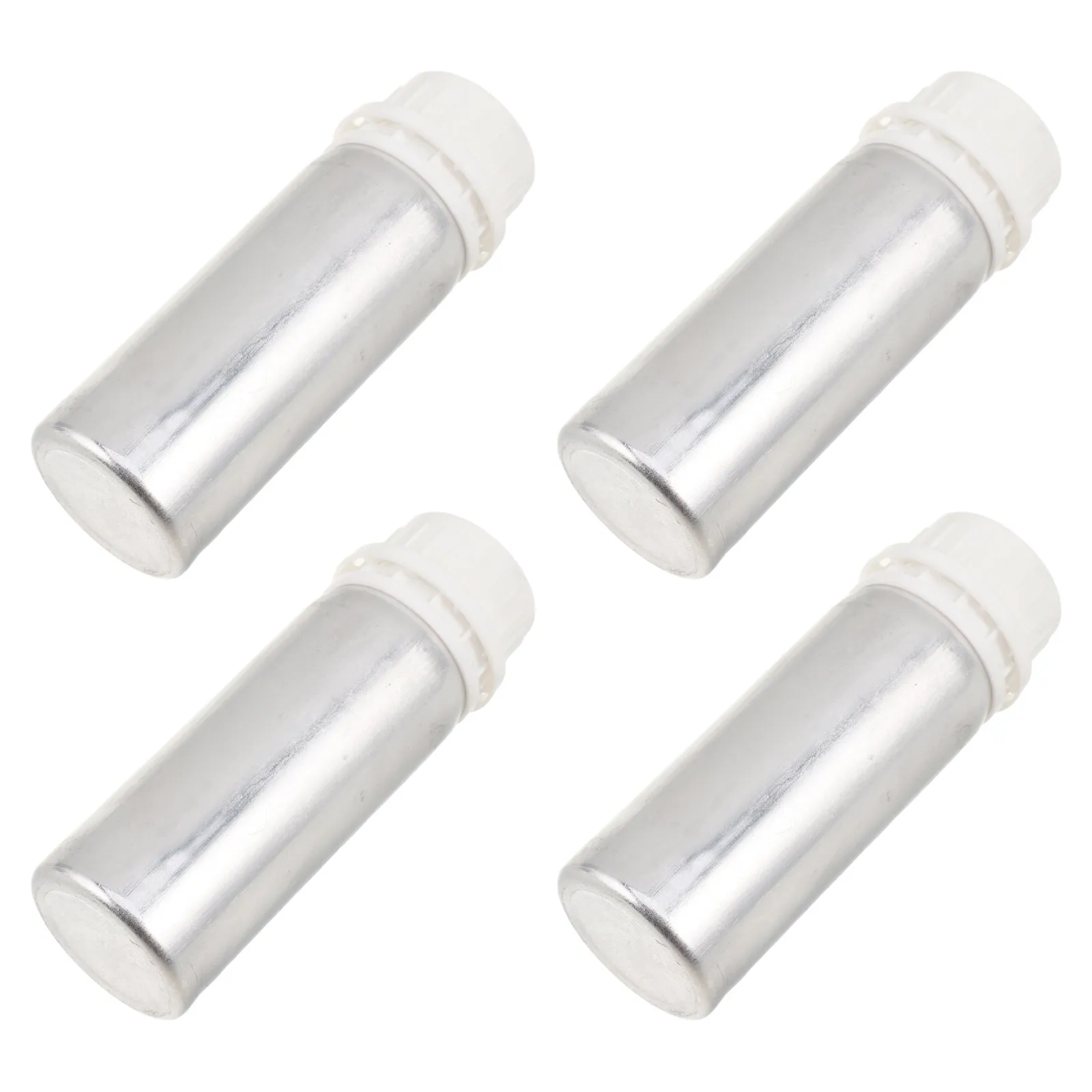 Aluminum Reagent Bottles 4 Pack Empty Chemical Sample Storage Containers Silver Laboratory Supplies