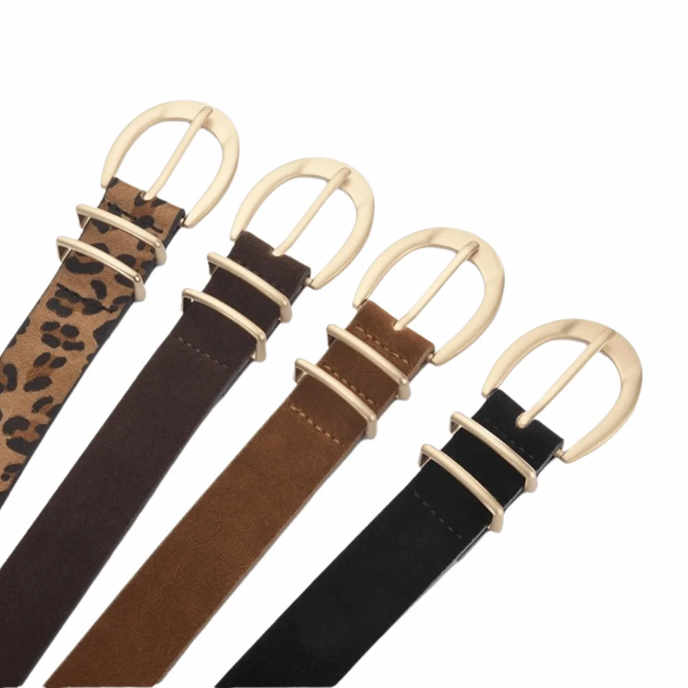 

Texture Design Women's Belt Multiple Colors Genuine Soft PU Belt Black Brown White Pink Nude Color Decorative Belt Trendy Wear