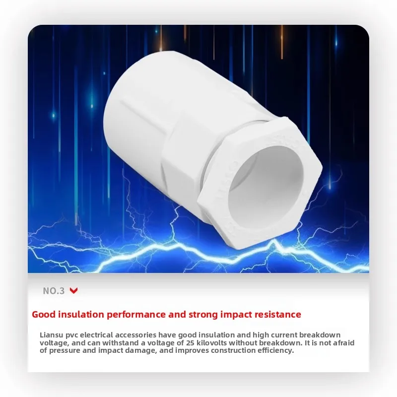1Pcs White PVC Straight Connector Garden Irrigation Water Supply Pipe Joint 1/2