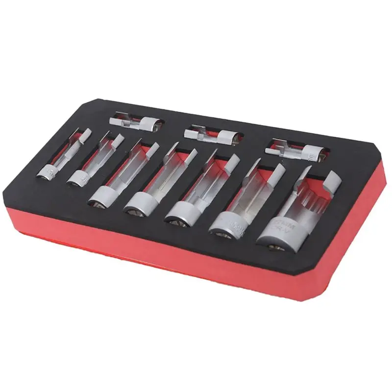 

ABRE-Oxygen Sensor O2 Oxygen Socket Removal Tool Offset Wrench And Thread Chaser 10 To 27Mm For Automotive Applications