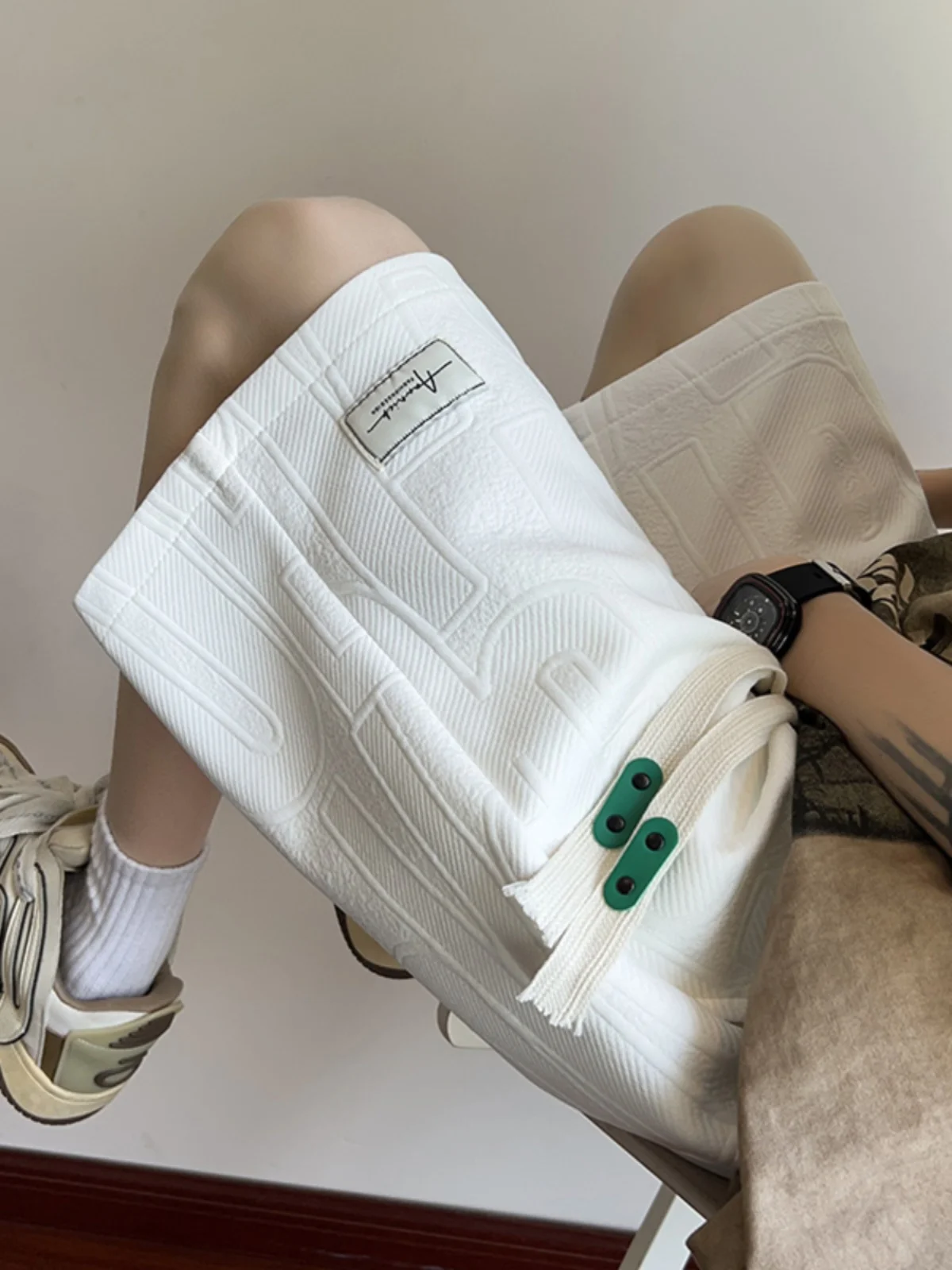 

American Sle Baskeall Sport orts Men Summer New High Sensation Cool Brand Embroidery Sport Five-Quarter Pants