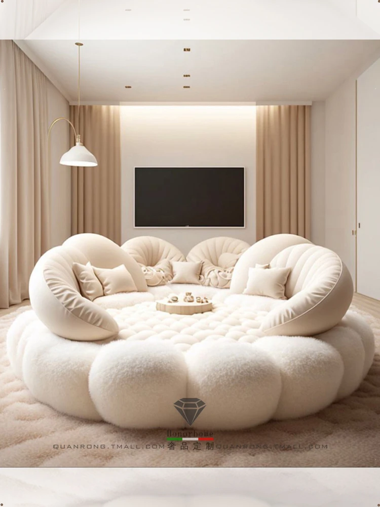 Bed Bed B & B 2 M 4 Cream Series Large round Sofa Bed 2 M Customized