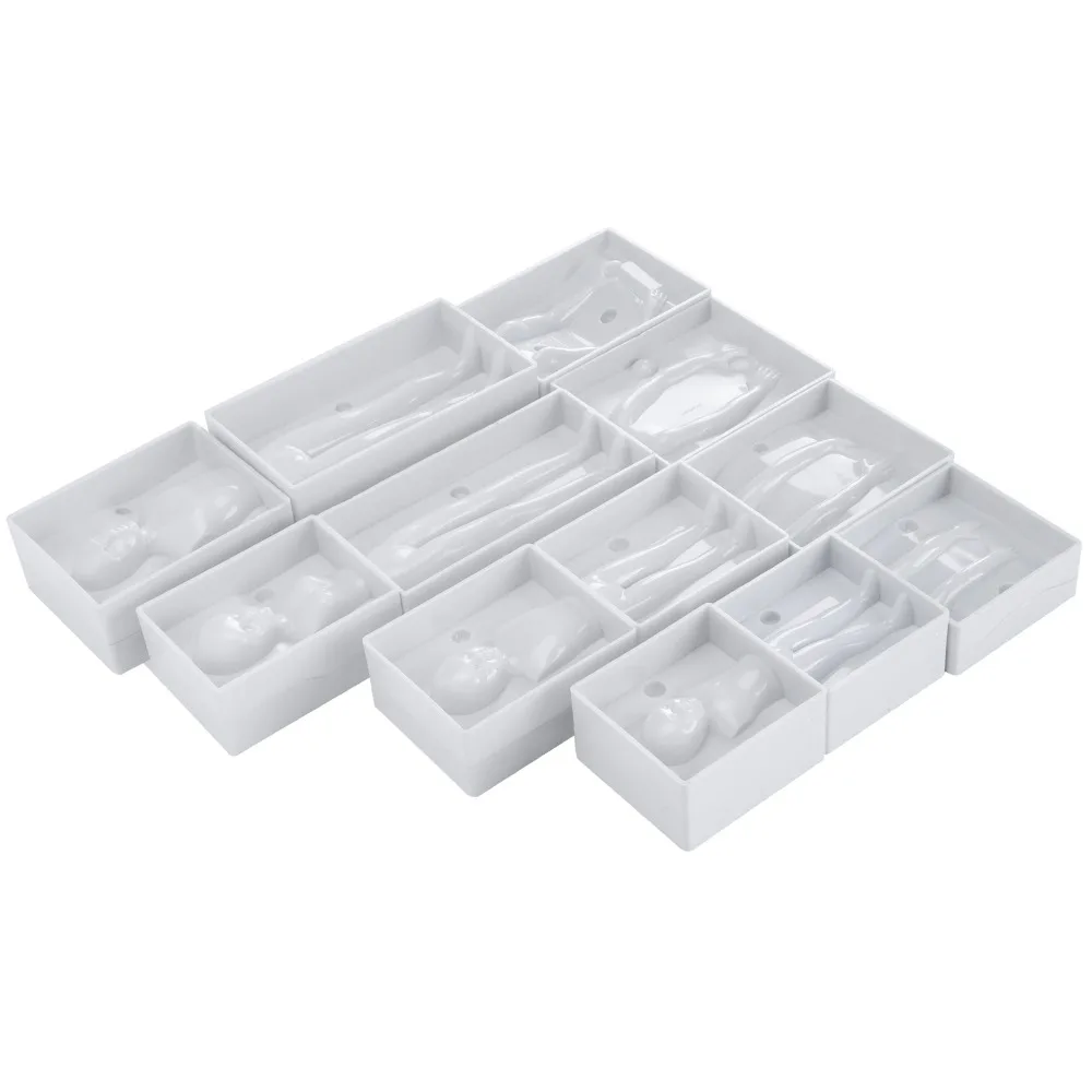 4pcs PP Human Body Mold Separate Parts 3 Part Design Fondant Figure Mold Smooth Inner Wall Reusable Cake Body Mould Fondant Art