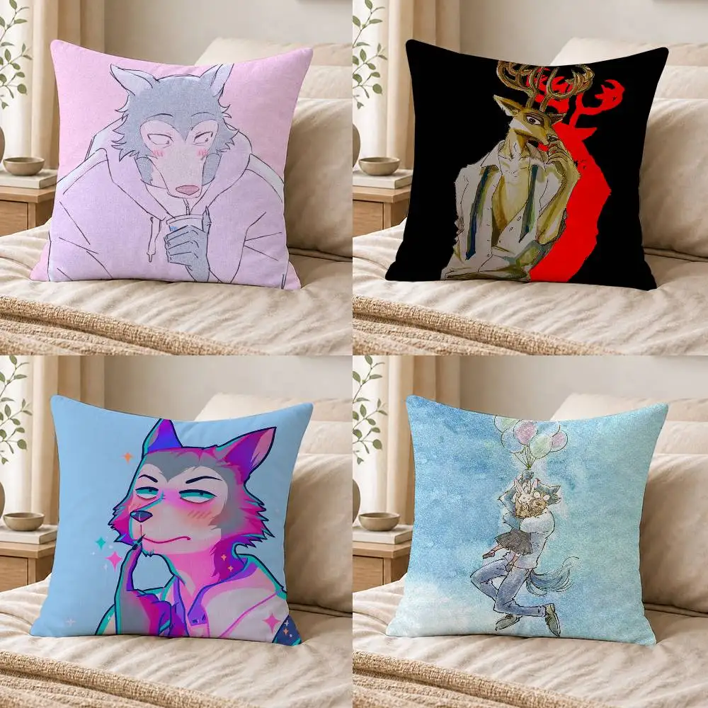 Beastars Double-sided Printed Square Decorative Cushion Cover for Sofa Living Room Home Decor