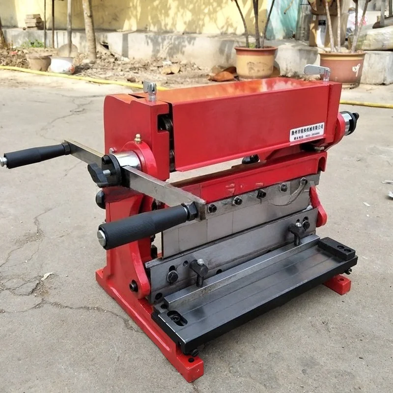 Small Manual 3-in-1 Shearing Bending Rolling Machine, Metal Plate Cutting and Bending Tool
