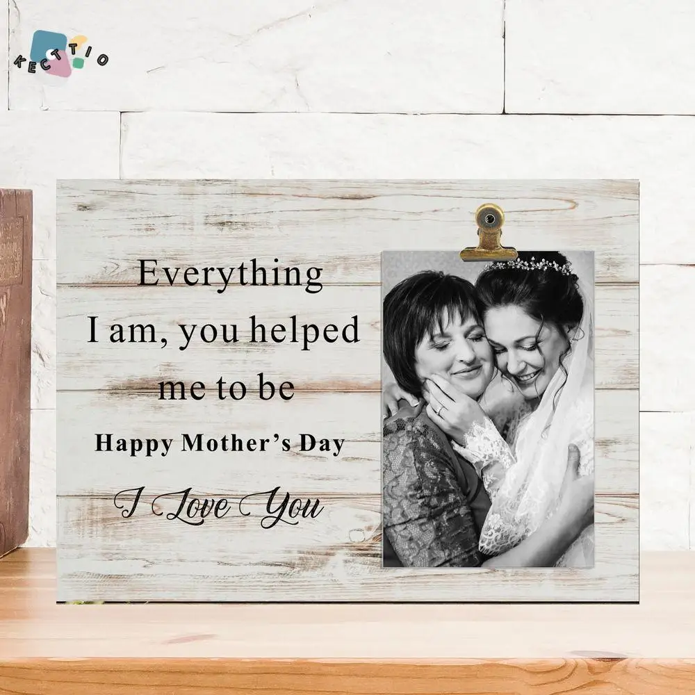 

Multi-purpose Reliable Wooden Pictures Frame Unique Easy to Use Desktop Photo Clip Durable Mother's Day Frame Ornaments Child