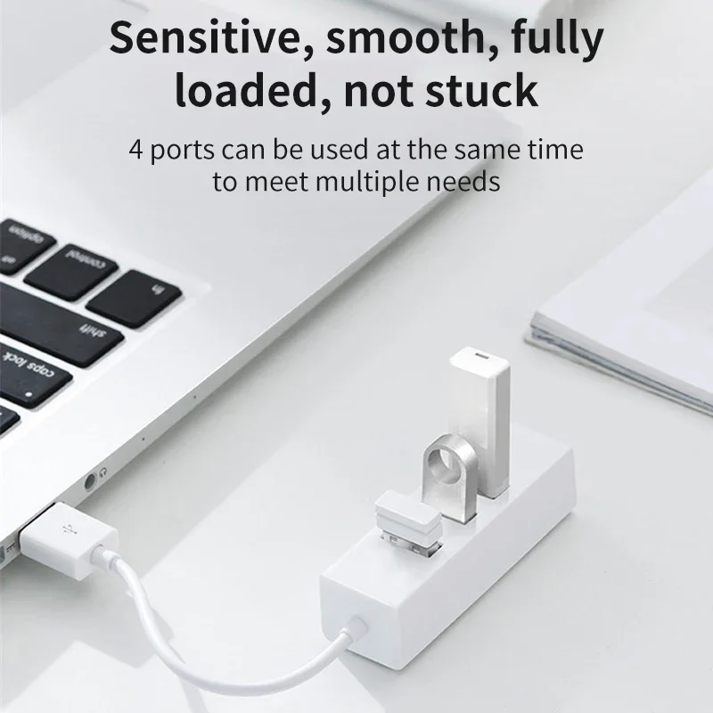 USB 2.0 HUB 4 Ports USB Expander High Speed USB Splitter Portable Multi Ports Power Adapter For Laptop PC Computer Accessories