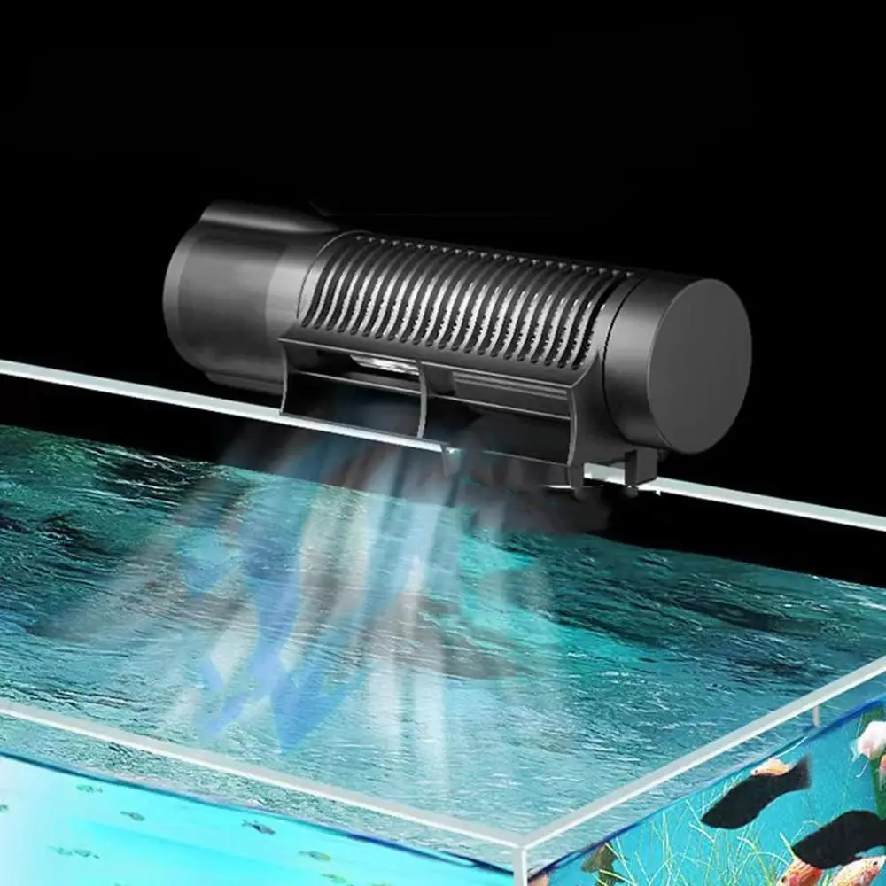 Frequency Conversion Aquarium Cooling Fan Adjustable Mute Fish Tank Cooling Fan Black Automatic Temperature Control
