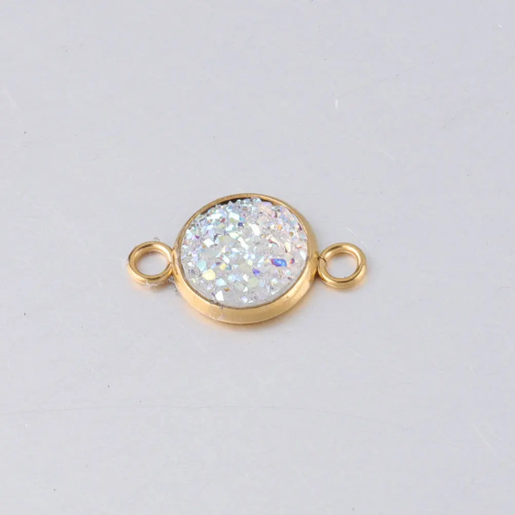 

10Pcs DIY Jewelry Pendant Stainless Steel Hanging Charm Creative Double Hole Pendant for Bracelet Necklace Earrings Handmade