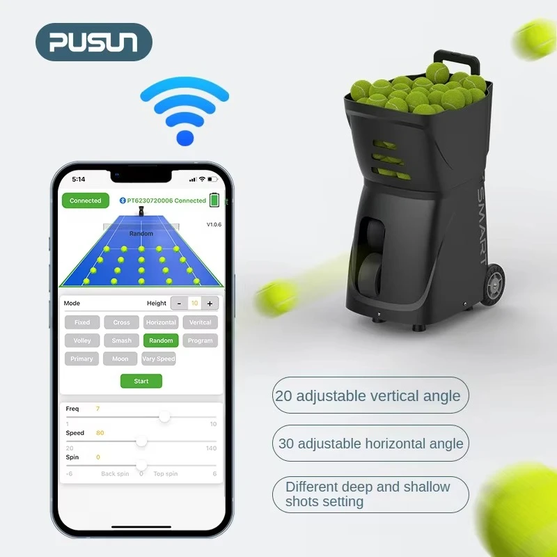 Factory Hot Sales Remote Control   Training Practice Tennis Ball Machine