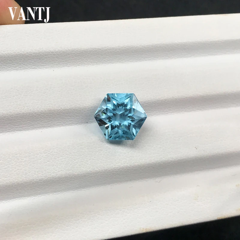 

Real Natural Topaz Loose Gemstone Snowflake Cut 10mm 7.8ct for Diy Handmade Jewelry Mounting Women Party Gift Wholesale