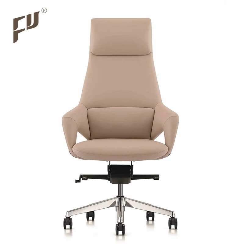 FURICCO Star Product Luxury Ergonomic Swivel Manager Executive Genuine Leather Office Chairs