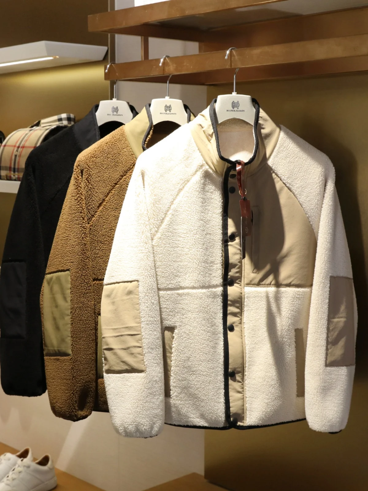 

Итальянская роскошная джатка из овчины на подкладке Fce, модная городская полиэфирная ткань, тепло для осенне-зимней верхней одежды