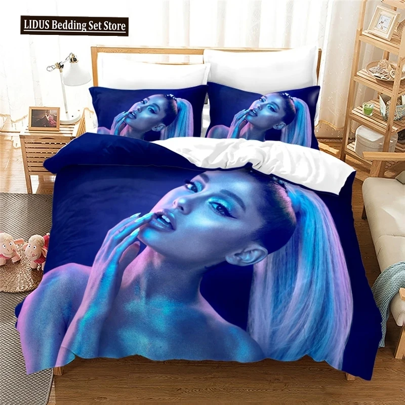 

Fashion Sexy Girl Ariana Grande 3D Bedding Set Duvet Cover With Pillowcase Set Home Textile Bedclothes Twin Full Queen King Size