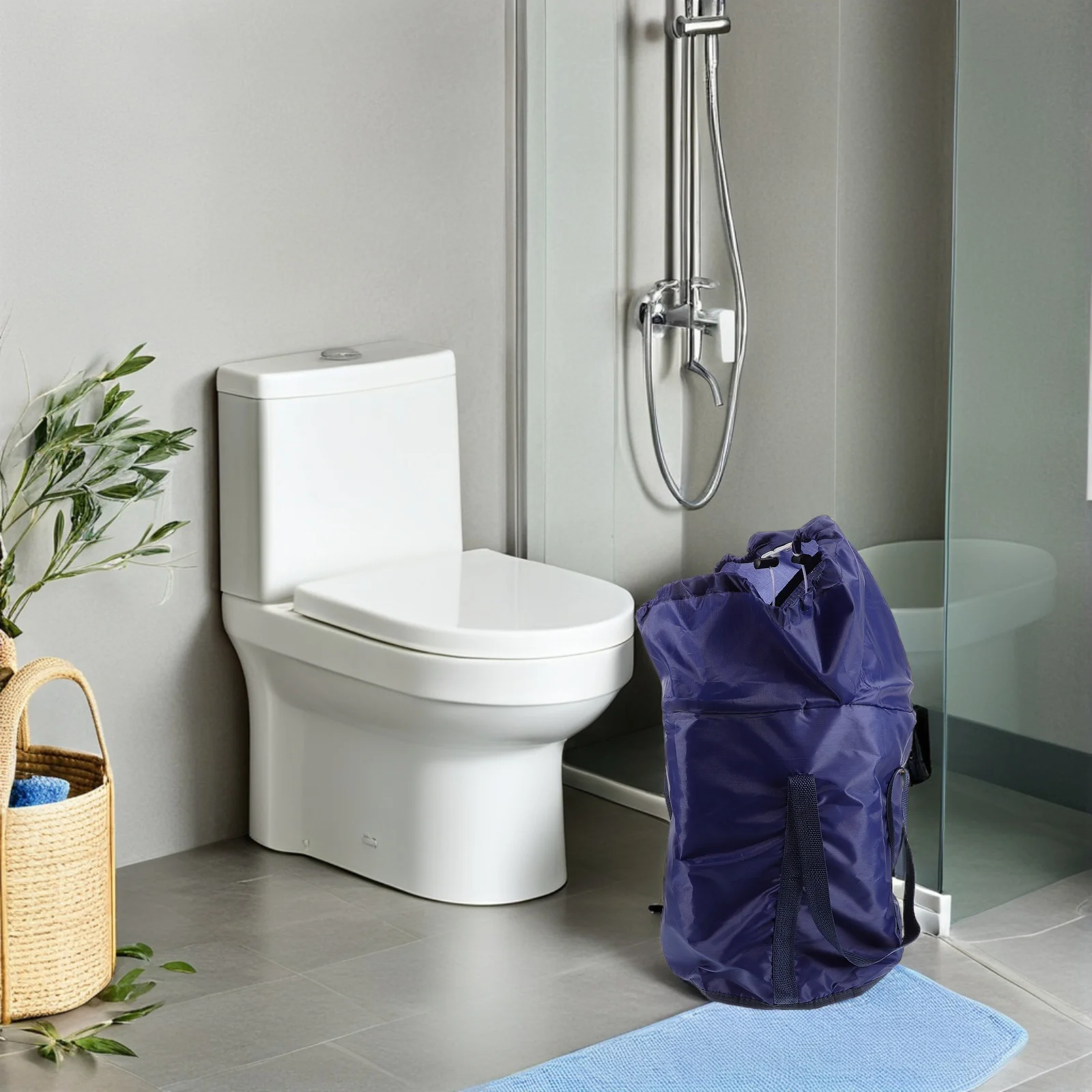 المحمولة القدم دلو حمام للطي طوي معزول القدم نقع حوض الأزرق الداكن السفر تخزين المنزل استخدام سيارة للطي دلو #3