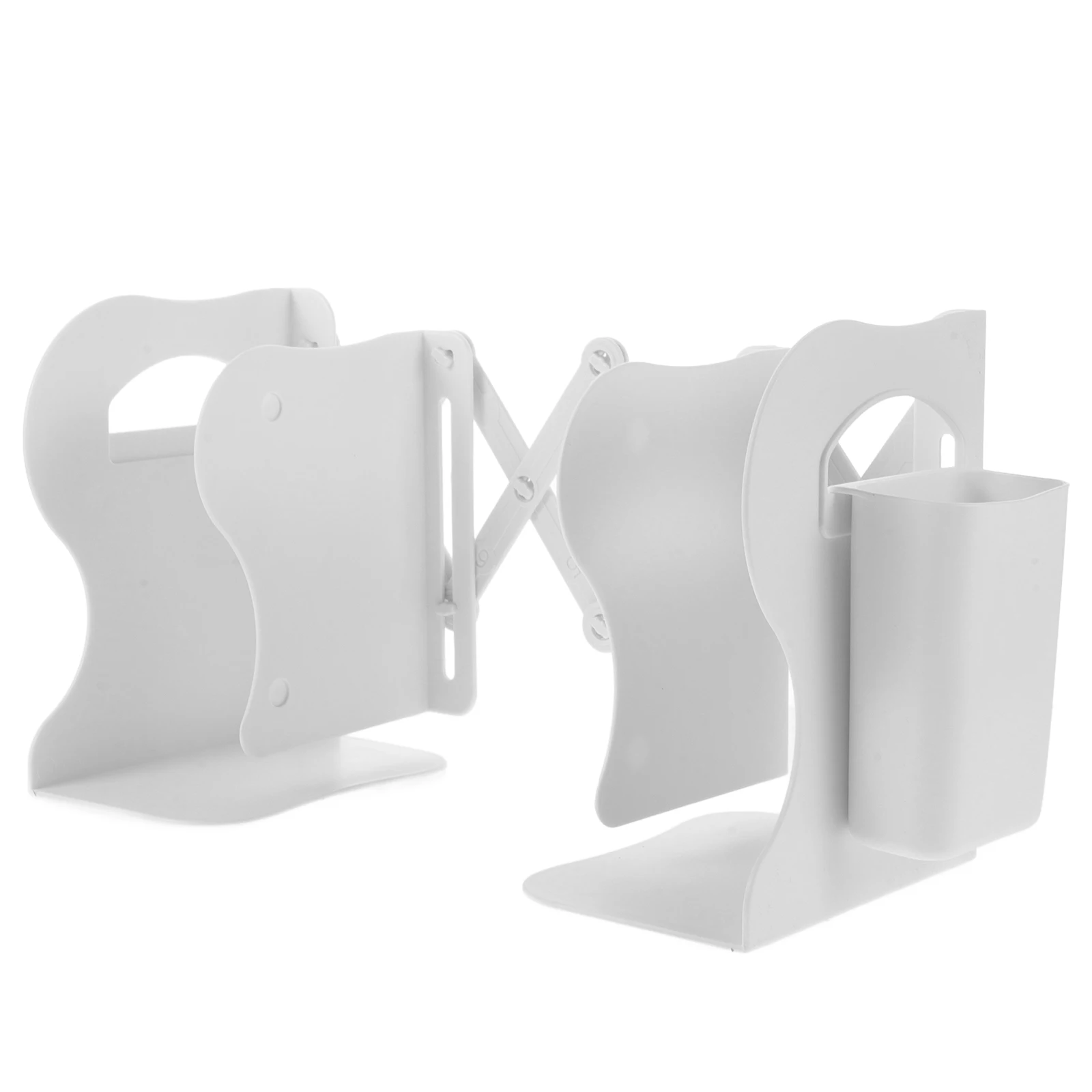 Foldable Desktop Book Holder Plastic Book Stand for Students Light Color Desk Organizer Portable Efficient Study Tool for Home