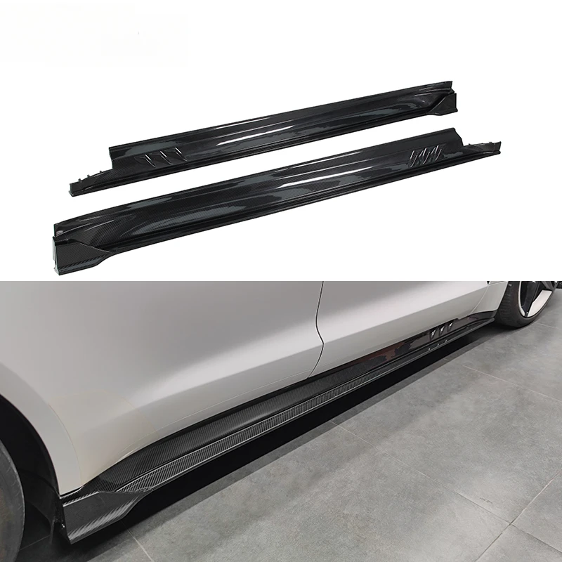 Car Accessories Taycan GTS 4S Turismo 4 Dry Carbon Fiber Side Skirts Body Kit Lightweight Exterior Styling Component