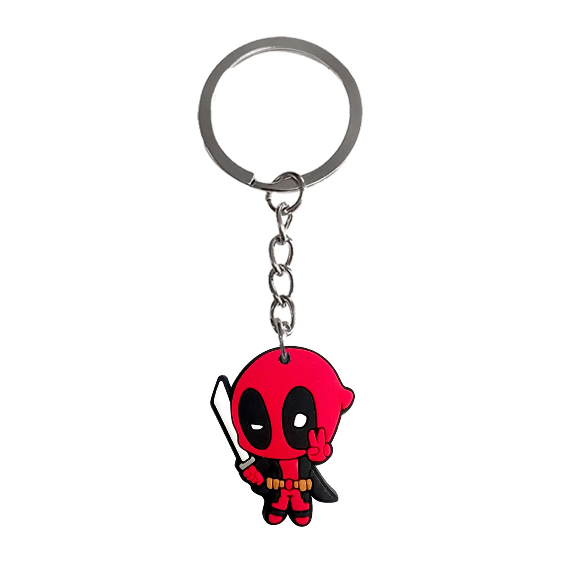 Plástico macio PVC Deadpool Keychain, pingente de carro, presente de fivela, DIY Keychain Acessórios, Anime Novos Presentes, 1Pc