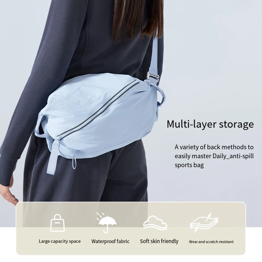 1 pièce de sac de sport à la mode, sac de fitness portable, sac de voyage à bandoulière multifonctionnel, sac de poitrine simple et double, sac de yoga imperméable unisexe