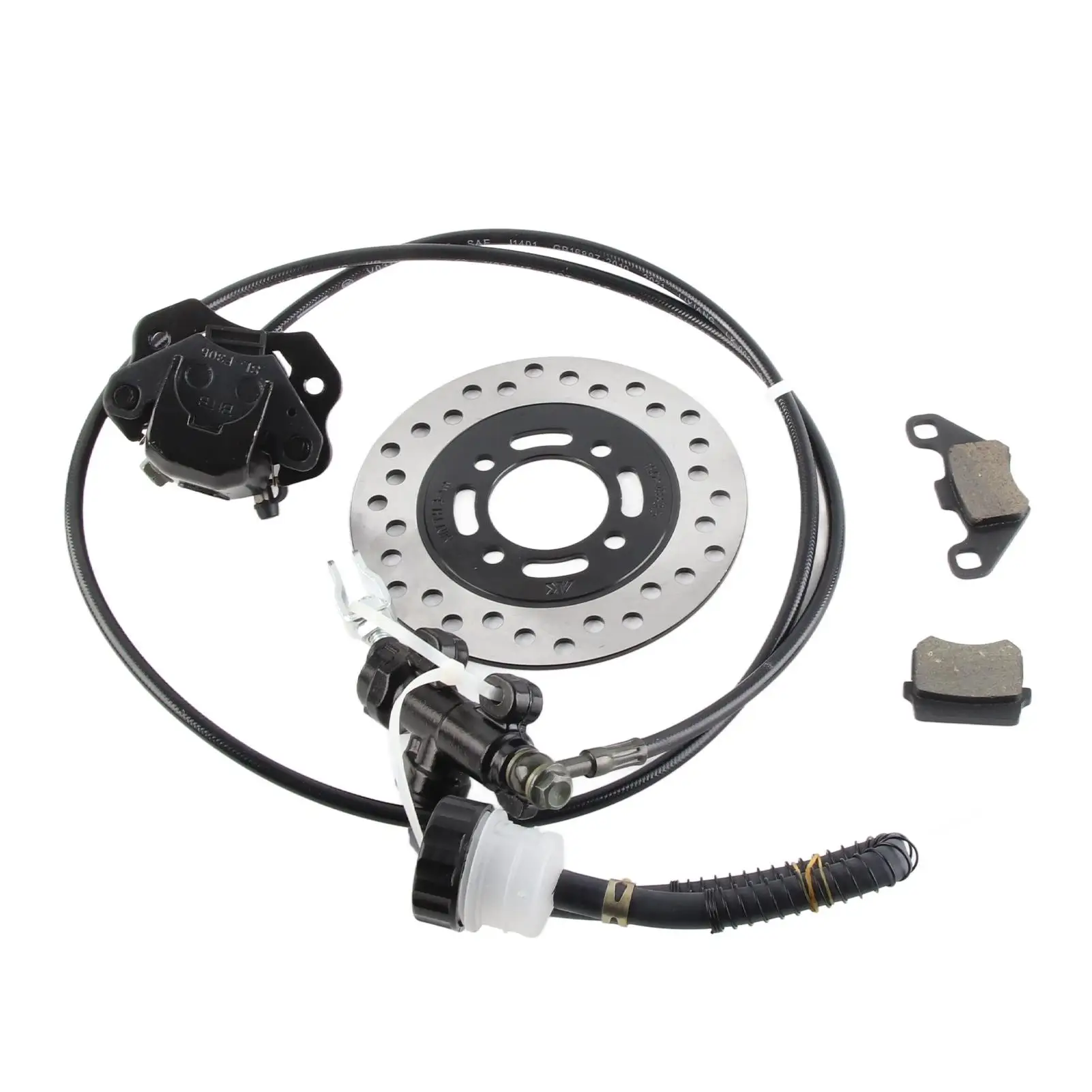 Professional Hydraulic Disc Brake Kit for 50cc - for 50cc Dirt Bikes, Quads, ATVs & Go Karts - Metal Caliper System