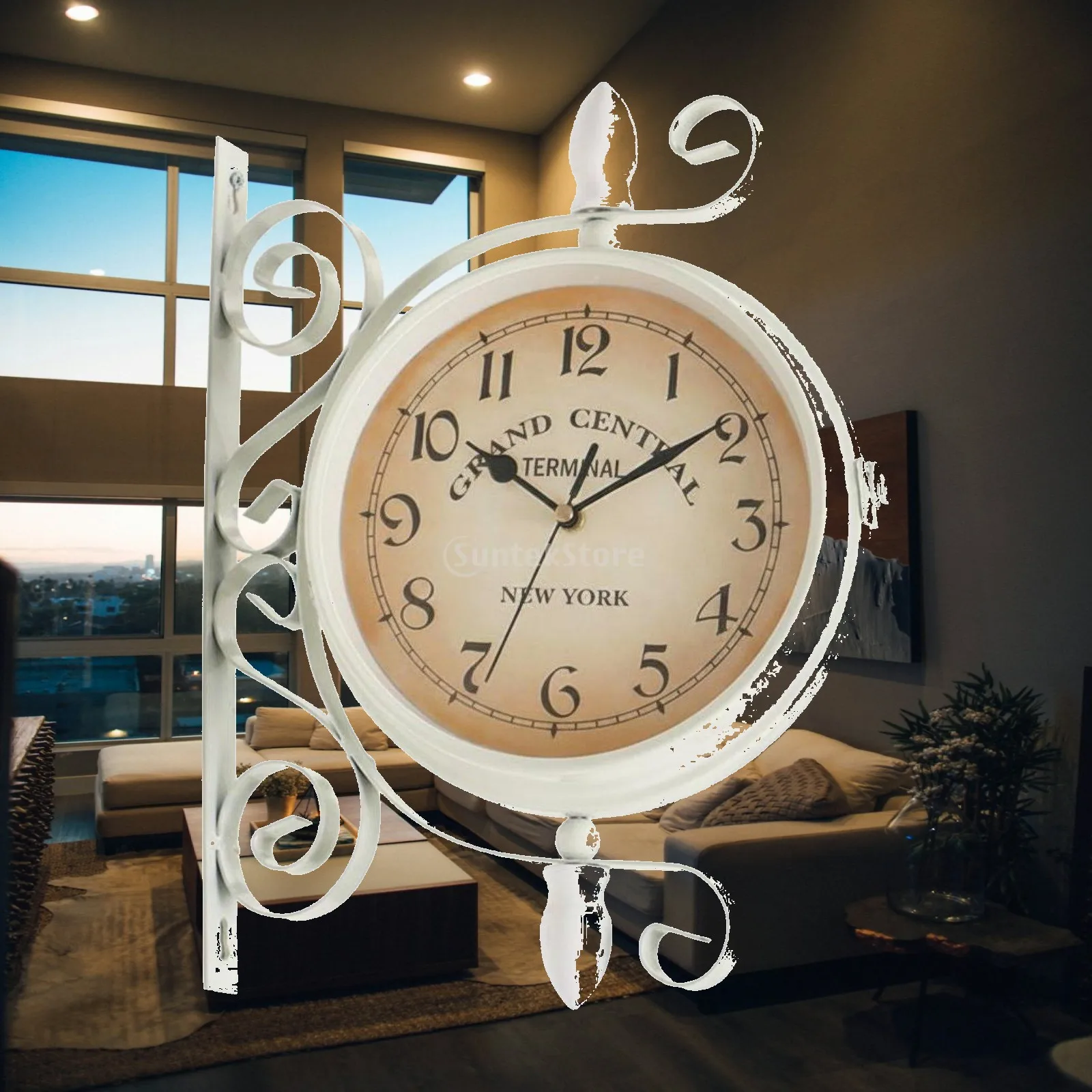 Large Wall Clock Clear Numerals Easy Viewing for Busy Spaces