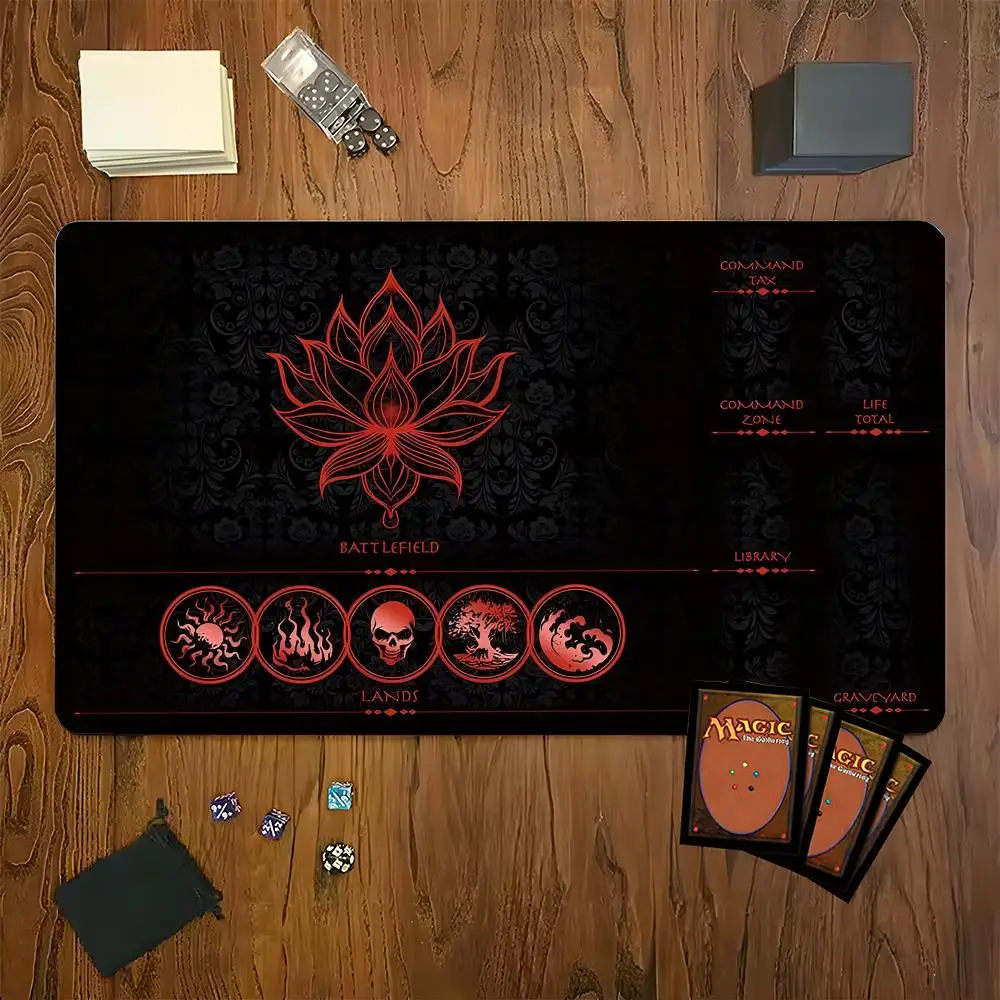 

900x400MM MTG The Magic Gathering Play Mats Original Handcrafted TCG Playmat with Rubber Bottom & Stitched Edge CCG Card Mat