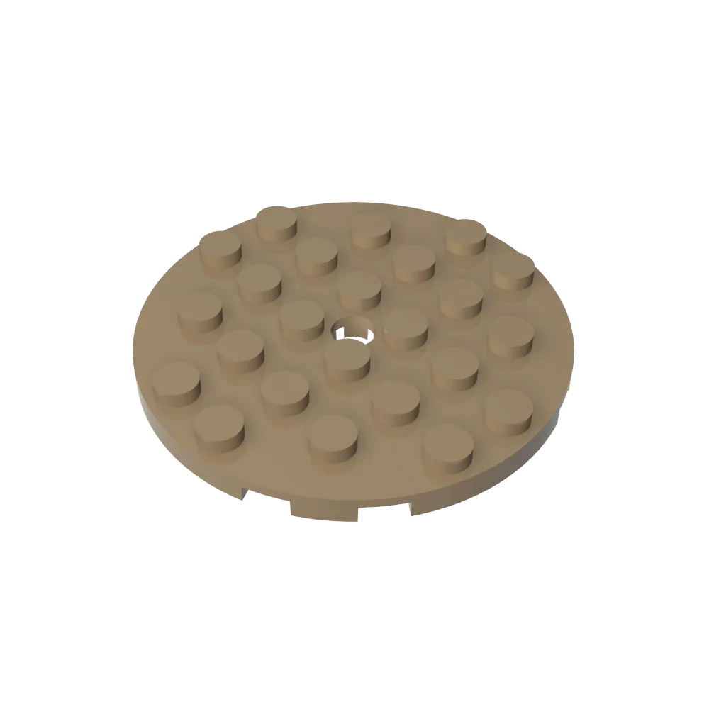 Building Blocks Games 6x6 Round Plate with Round Hole in The Middle Stacking Blocks 843 Compatible with LEGO 11213