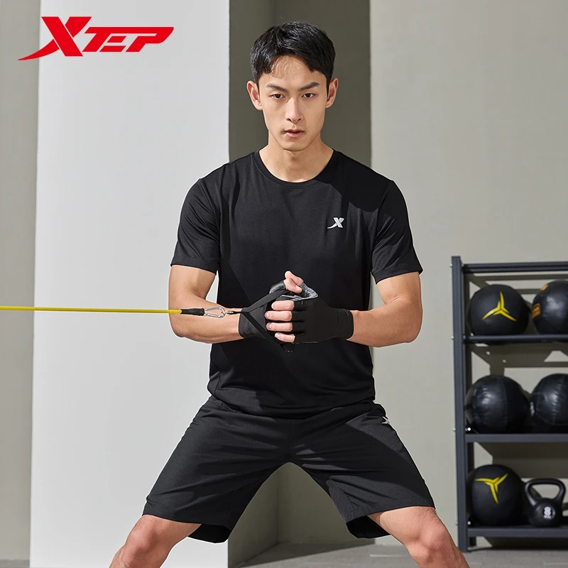 Xtep Short Sleeve Sports Suit For Men 2024 Summer Quick-Drying Suit Sports Sweat-Absorbing Outdoor Tops And Bottoms 876229A70176