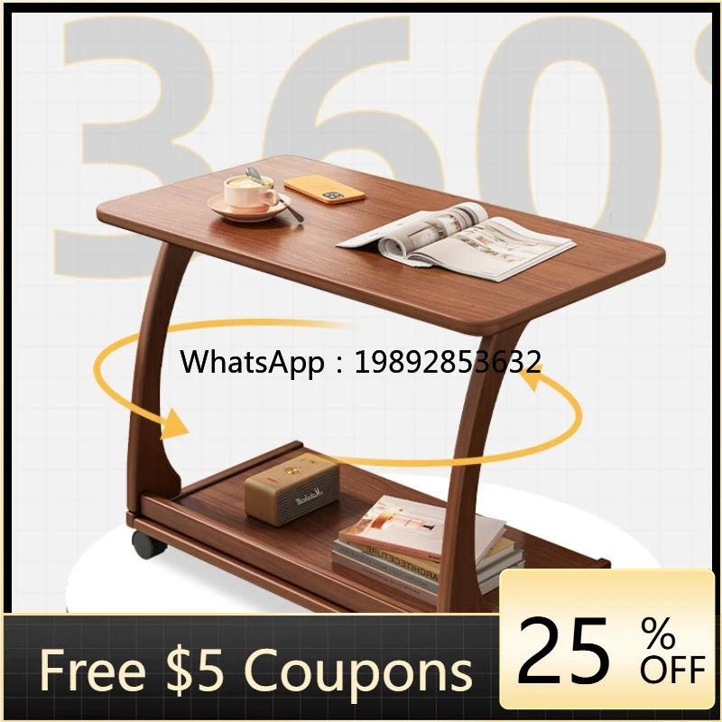 

AA Sofa Side Table Side Cabinet Removable Small Coffee Table Solid Wood Corner Bedside Table