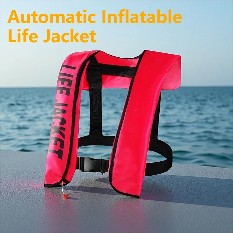 調節可能なライフベスト自動インフレータブルライフジャケットポータブルサバイバルジャケット水着ウォータースポーツ釣りラフティングアクセサリー