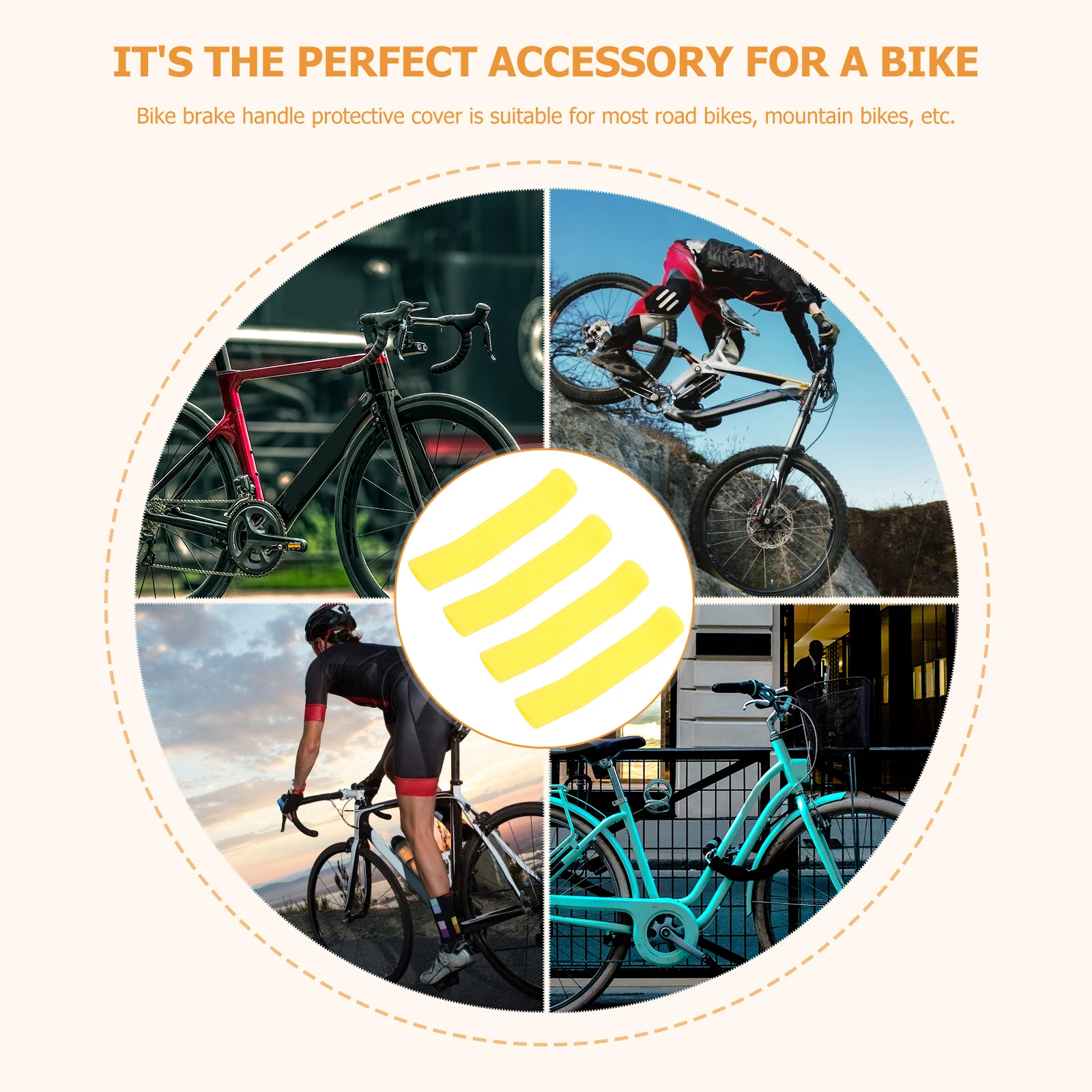 

4 Pcs Brake Lever Cover Red Silicone Protector Silicone Bike Brake Cover Anti Skid Waterproof For Mountain Road Bikes