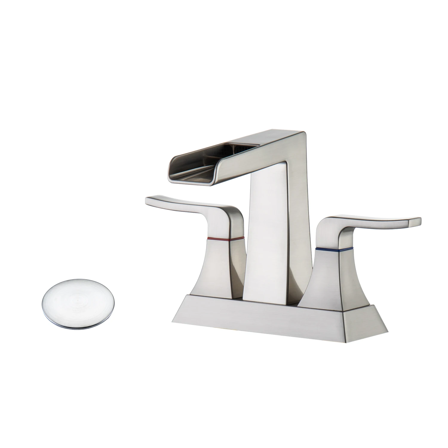 

Widespread Bathroom Sink Faucet Brushed Nickel