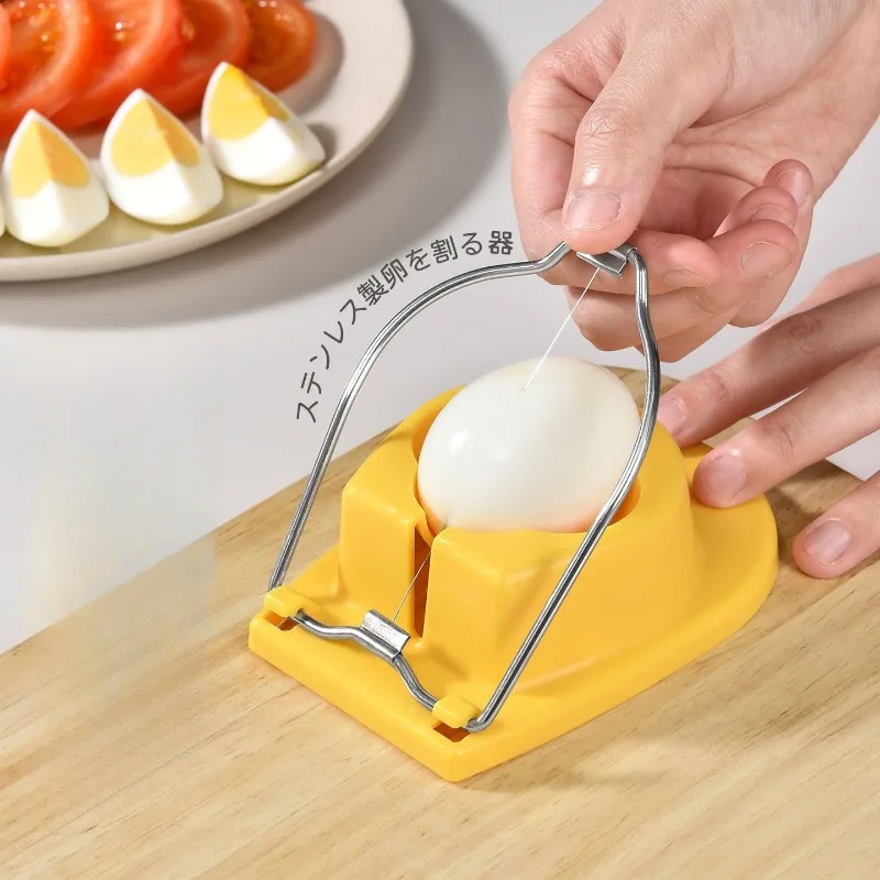 Egg cutting artifact Multi functional household stainless steel egg Century egg Preserved eggs all two slicers