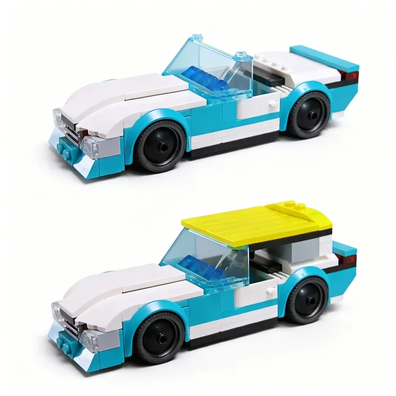 160pcs MOC City Cabrio Coupe Two One Model Building Toy Blocks Construction DIY Assemble Creative Education Festival Gift Idea