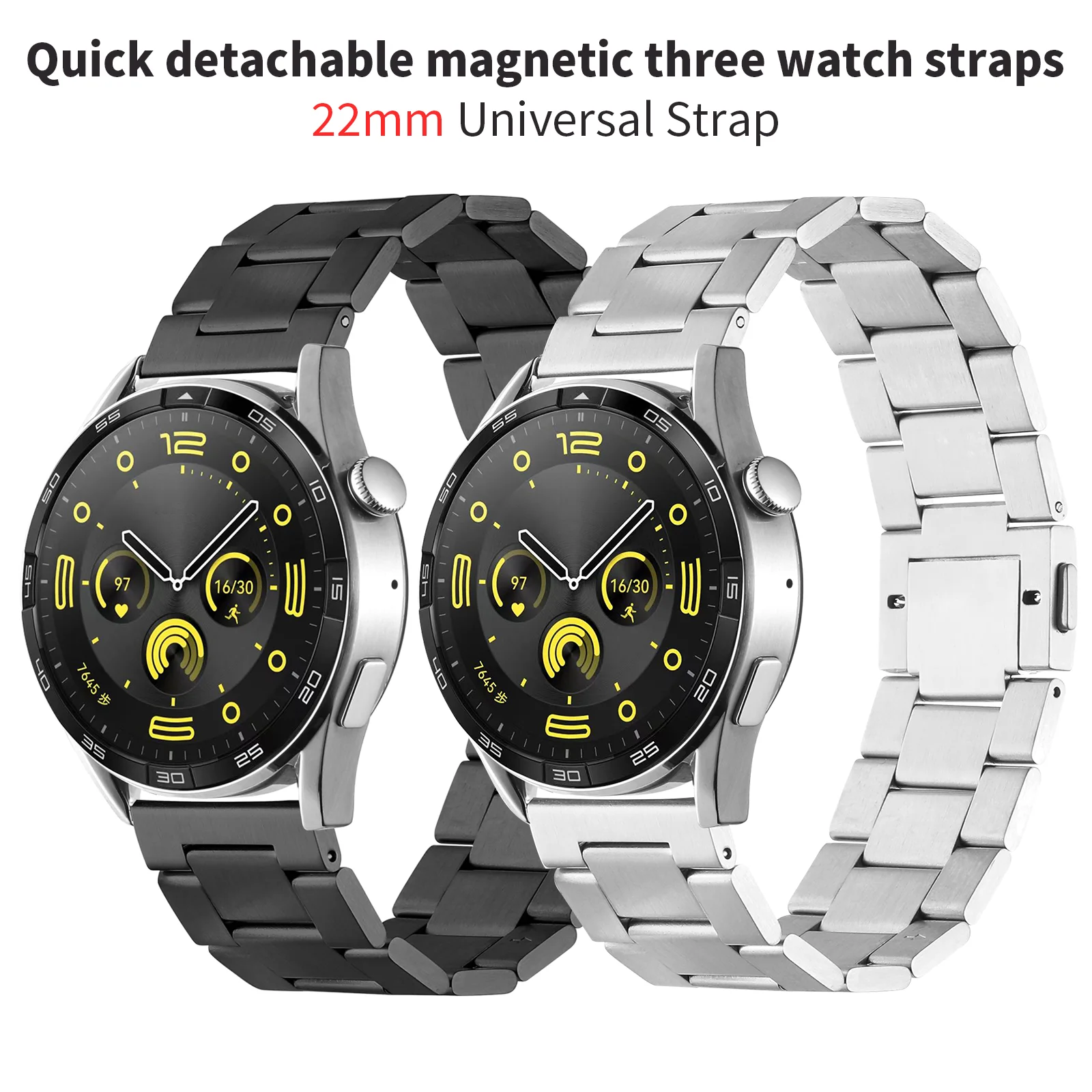 

22mm universal metal strap suitable for Huawei Watch GT5/4 46mm watch 4/4Pro GT 2e GT2 46mm quick release three strap