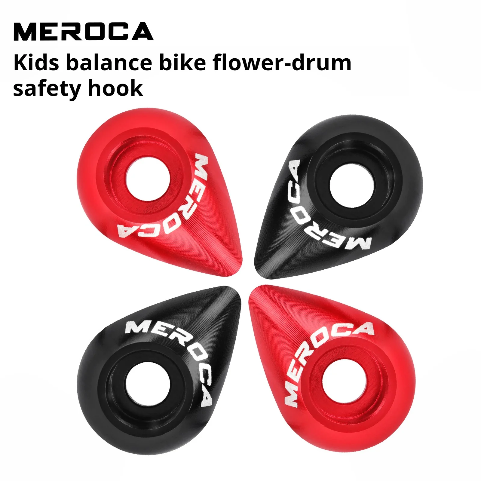 MEROCA Sliding Balance Car Flower-drum Safety Hook M6 Bicycle Hub Safety Hook Aluminum alloy Water-drop Style Hub / Fork Hook