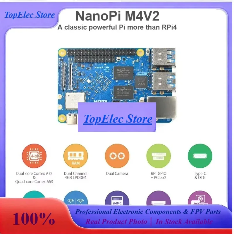 TopsFor RK3399 Has A NanoPi M4V2 Dual Band WiFi And 4K Playback Of An10