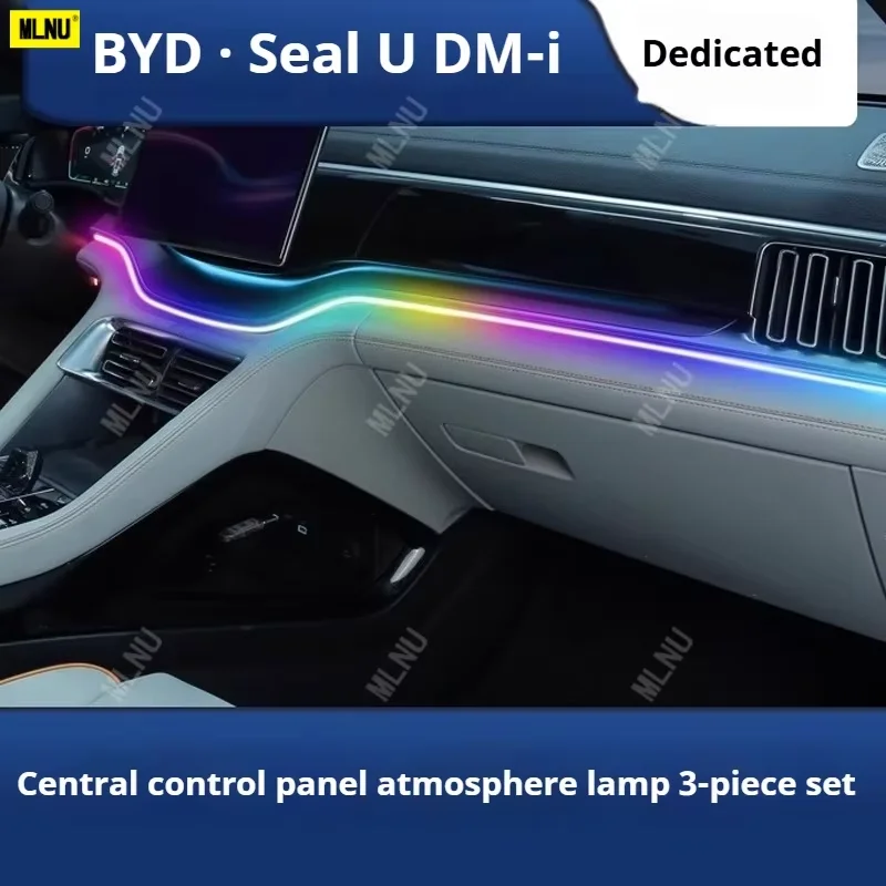 Car Interior LED Lights For BYD Seal U Sealion 6 Song PLUS DM-i EV 2026 2025 2024 64 Color Music Sync Ambient Lighting
