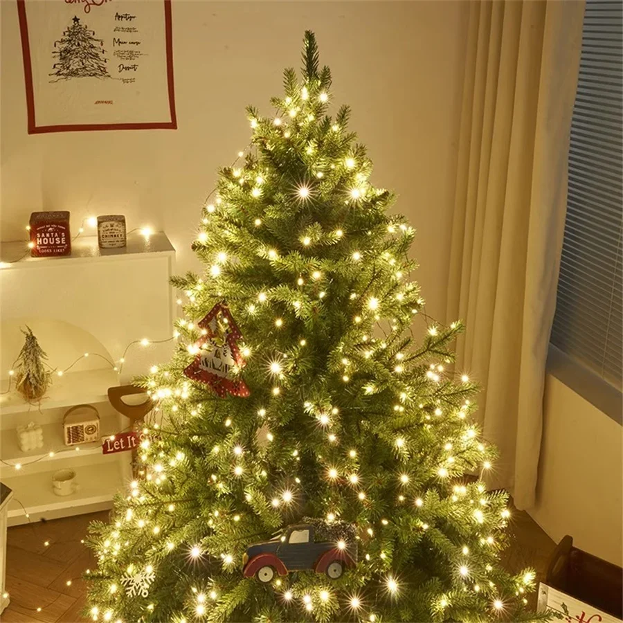 Guirnaldas de luces enchufables de 200m, 2000 LED, guirnalda de luces navideñas de alambre de cobre para exteriores, guirnalda de luces estrellada impermeable