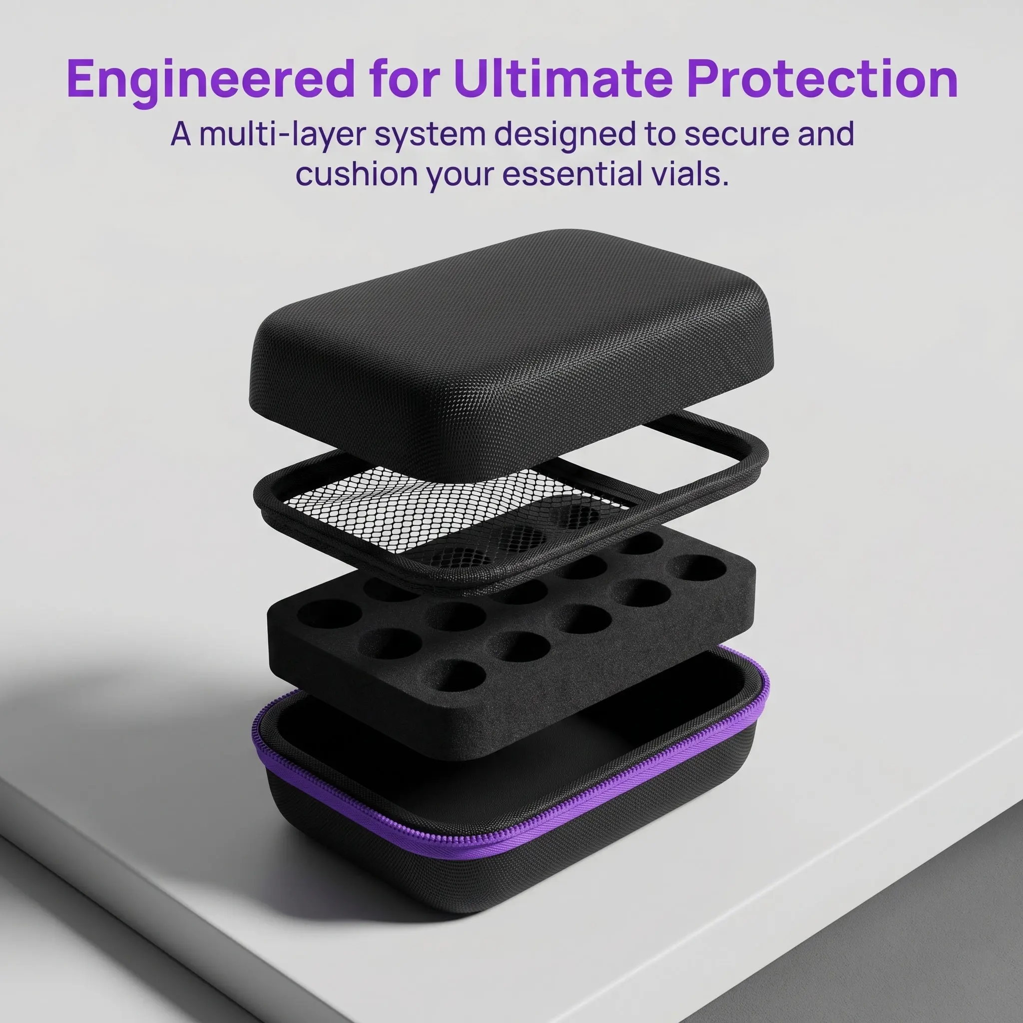 15-Slot Insulin Storage Case Shockproof Pressure-Stable Insulin Vial Protector Portable Travel Organizer Cooler Bag for Diabetes