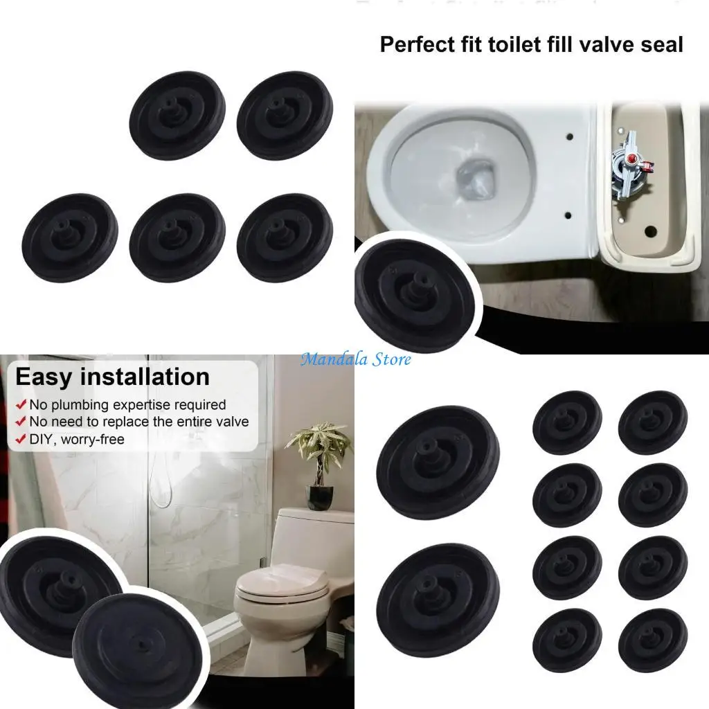 

U2JC 5Pieces Toilet Fill Valves Rubber Seal Replacement Part for Kohlers and Fluidmasters Ensures Leakproof Performances