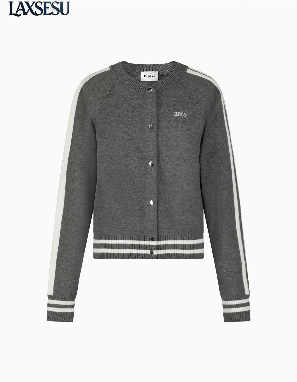 Women's Cardigans Coat Autumn Winter Knitted Cardigan Embroidery Commuter Slim Japan Style Striped Baseball Knitted Sweater
